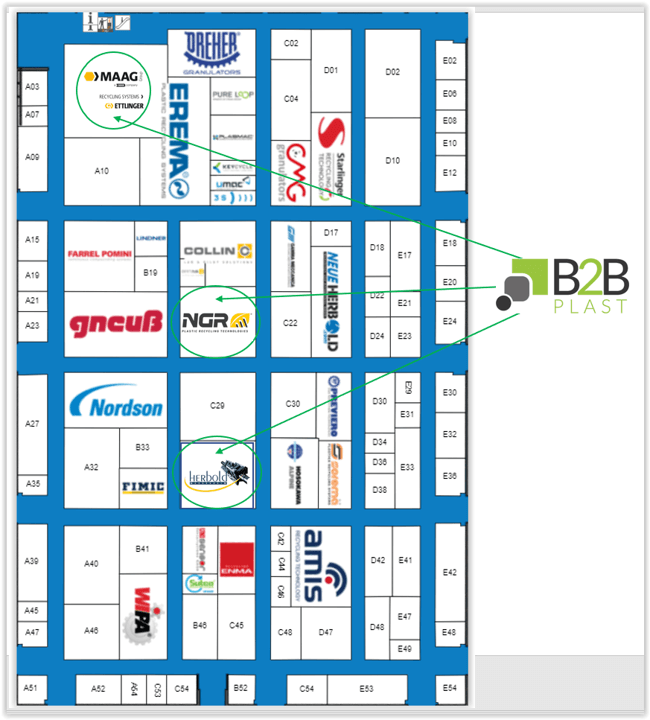 Emplacement de B2B PLAST au K 2022 Emplacement de B2B PLAST au K 2022